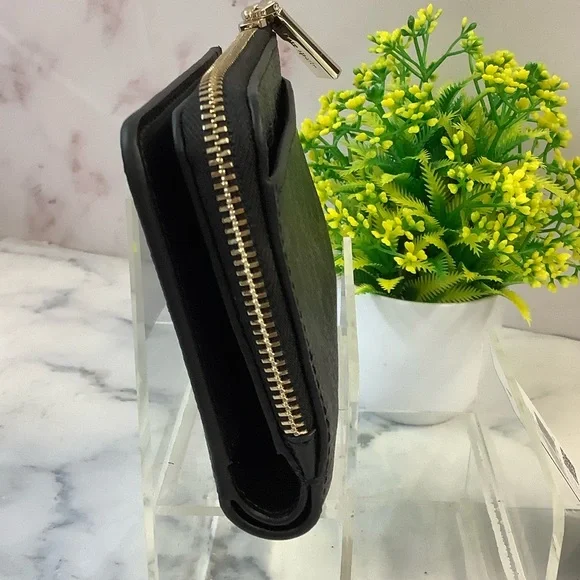 NWT Kate Spade Small Zipper Black and Gray Wallet - Picture 3 of 8